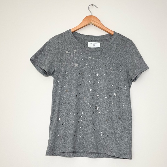 Sol Angeles x Anthropologie Silver Foil Star Tee - Picture 1 of 6